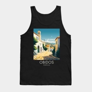 A Pop Art Travel Print of Obidos - Portugal Tank Top